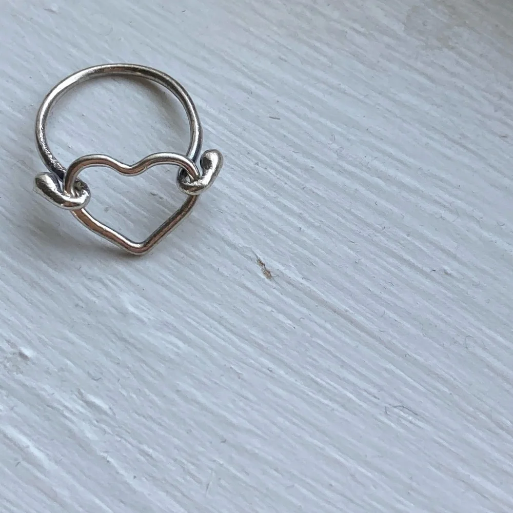 Silver heart ring vintage (70’s)